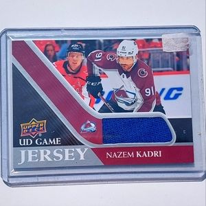 Nazem Kadri 2020/21 Upper Deck Game-Used Jersey Hockey Card Colorado Avalanche